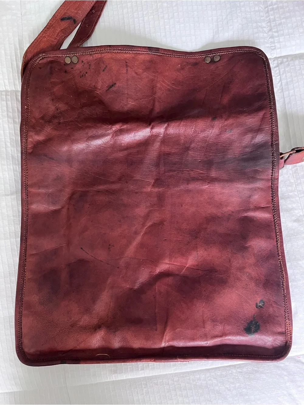 Vintage Rustic Leather Messenger Bag Satchel Laptop Briefcase Crossbody